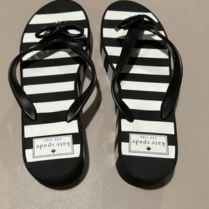 Kate Spade Black Stripe Sandals